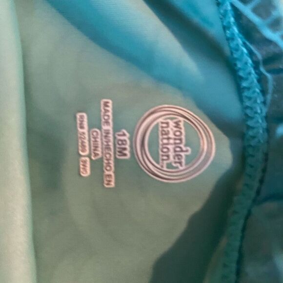 Wonder Nation Mermaid 3 Piece Swim Suit Bikini W Skirt Size 18 Months - Picture 9 of 11